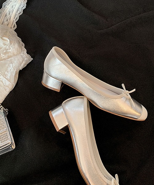 shoes365(シューズスリーシックスファイヴ)の「【shoes365】ローヒール 浅口 シルクバレエシューズ(バレエシューズ・レディース・ピンク/シルバー/ブラック・23.0cm/23.5cm/24.0cm/24.5cm/25.0cm/22.5cm)」の7枚目の写真
