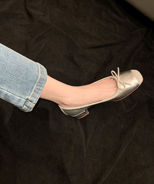 shoes365(シューズスリーシックスファイヴ)の「【shoes365】ローヒール 浅口 シルクバレエシューズ(バレエシューズ・レディース・ピンク/シルバー/ブラック・23.0cm/23.5cm/24.0cm/24.5cm/25.0cm/22.5cm)」の6枚目の写真