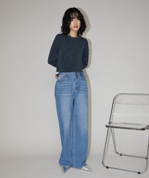 Aunt Marie's(アントマリーズ)の「ミニプリーツクロップドトップス(Tシャツ/カットソー・レディース・チャコールグレー/ホワイト/ブラック・FREE)」の16枚目の写真
