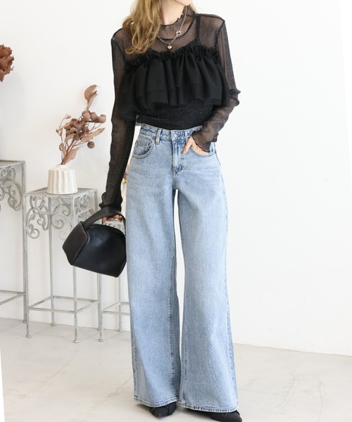 Futier land（フューティアランド）の「マルチWay2段フリルチュールティアードビスチェ（ベスト・レディース・グレー/アイボリー/ブラック・FREE）」の9枚目の写真