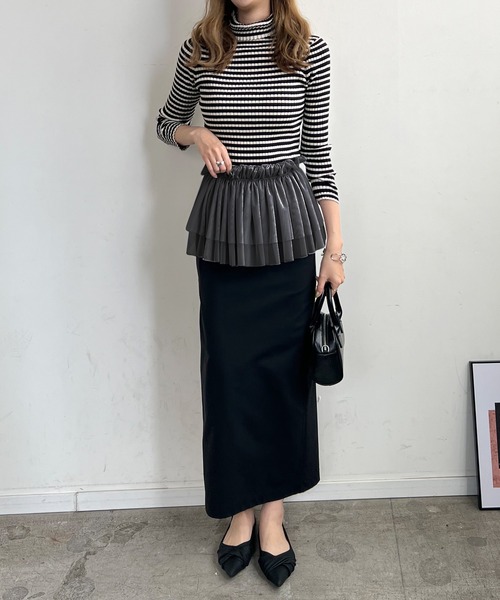 Futier land（フューティアランド）の「マルチWay2段フリルチュールティアードビスチェ（ベスト・レディース・グレー/アイボリー/ブラック・FREE）」の17枚目の写真