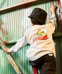 XLARGE KIDS | バッグバナナ&ロゴプリント長袖Tシャツ(Tシャツ/カットソー)