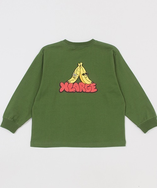 XLARGE KIDS（エクストララージキッズ）の「バッグバナナ&ロゴプリント長袖Tシャツ（Tシャツ/カットソー・キッズ・トップグレー/カーキ/ネイビー・80ｃｍ/90cm/100cm/110cm/120cm/130cm/140cm）」の13枚目の写真