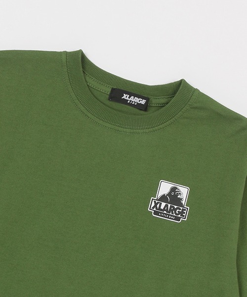 XLARGE KIDS（エクストララージキッズ）の「バッグバナナ&ロゴプリント長袖Tシャツ（Tシャツ/カットソー・キッズ・トップグレー/カーキ/ネイビー・80ｃｍ/90cm/100cm/110cm/120cm/130cm/140cm）」の9枚目の写真