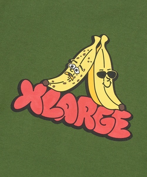 XLARGE KIDS（エクストララージキッズ）の「バッグバナナ&ロゴプリント長袖Tシャツ（Tシャツ/カットソー・キッズ・トップグレー/カーキ/ネイビー・80ｃｍ/90cm/100cm/110cm/120cm/130cm/140cm）」の6枚目の写真