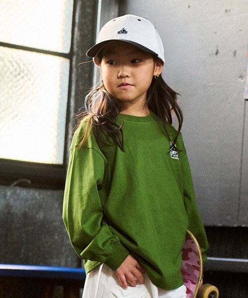 XLARGE KIDS（エクストララージキッズ）の「バッグバナナ&ロゴプリント長袖Tシャツ（Tシャツ/カットソー・キッズ・トップグレー/カーキ/ネイビー・80ｃｍ/90cm/100cm/110cm/120cm/130cm/140cm）」の14枚目の写真