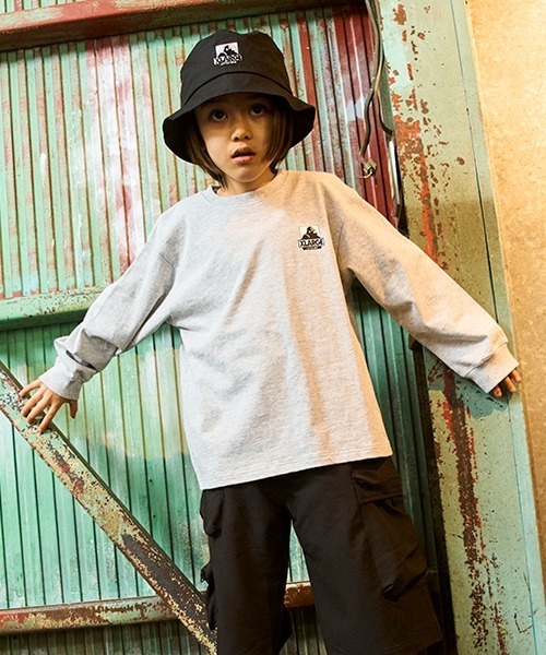 XLARGE KIDS（エクストララージキッズ）の「バッグバナナ&ロゴプリント長袖Tシャツ（Tシャツ/カットソー・キッズ・トップグレー/カーキ/ネイビー・80ｃｍ/90cm/100cm/110cm/120cm/130cm/140cm）」の16枚目の写真