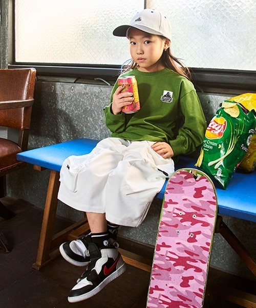 XLARGE KIDS（エクストララージキッズ）の「バッグバナナ&ロゴプリント長袖Tシャツ（Tシャツ/カットソー・キッズ・トップグレー/カーキ/ネイビー・80ｃｍ/90cm/100cm/110cm/120cm/130cm/140cm）」の17枚目の写真