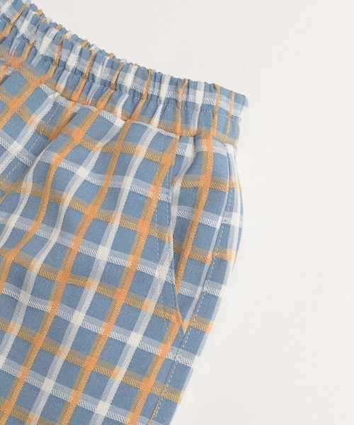 and D. petit main（アンドディープティマイン）の「チェックイージーパンツ（その他パンツ・キッズ・ベージュ/ブルー・130cm/120cm/110cm/100cm/90cm）」の9枚目の写真