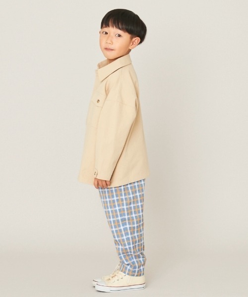 and D. petit main（アンドディープティマイン）の「チェックイージーパンツ（その他パンツ・キッズ・ベージュ/ブルー・130cm/120cm/110cm/100cm/90cm）」の7枚目の写真