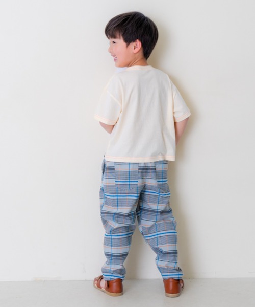 and D. petit main（アンドディープティマイン）の「チェックイージーパンツ（その他パンツ・キッズ・ベージュ/ブルー・130cm/120cm/110cm/100cm/90cm）」の20枚目の写真