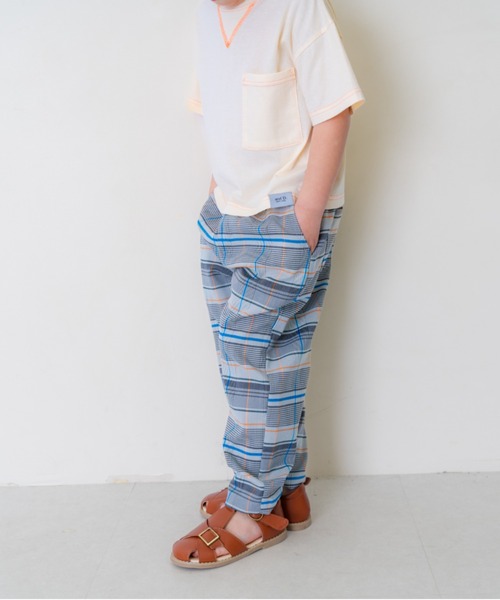 and D. petit main（アンドディープティマイン）の「チェックイージーパンツ（その他パンツ・キッズ・ベージュ/ブルー・130cm/120cm/110cm/100cm/90cm）」の22枚目の写真