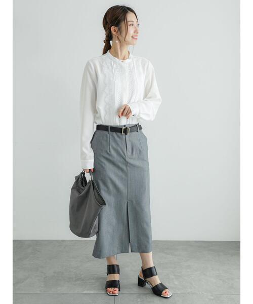 Te chichi（テチチ）の「フロントレースブラウス（シャツ/ブラウス・レディース・ブルー/グレー/オフホワイト・F）」の6枚目の写真