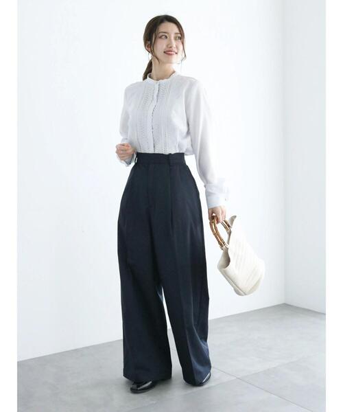 Te chichi（テチチ）の「フロントレースブラウス（シャツ/ブラウス・レディース・ブルー/グレー/オフホワイト・F）」の7枚目の写真