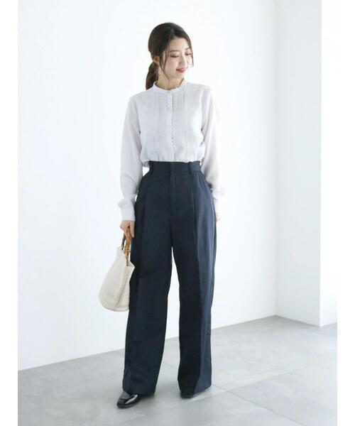 Te chichi（テチチ）の「フロントレースブラウス（シャツ/ブラウス・レディース・ブルー/グレー/オフホワイト・F）」の8枚目の写真