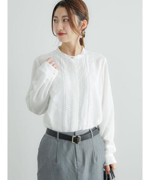 Te chichi（テチチ）の「フロントレースブラウス（シャツ/ブラウス・レディース・ブルー/グレー/オフホワイト・F）」の11枚目の写真