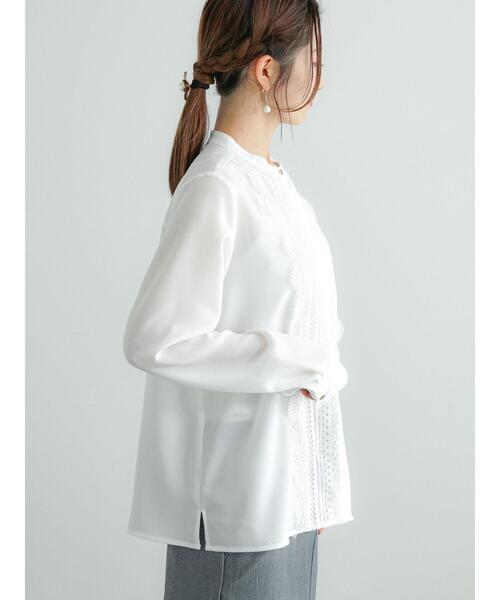 Te chichi（テチチ）の「フロントレースブラウス（シャツ/ブラウス・レディース・ブルー/グレー/オフホワイト・F）」の14枚目の写真