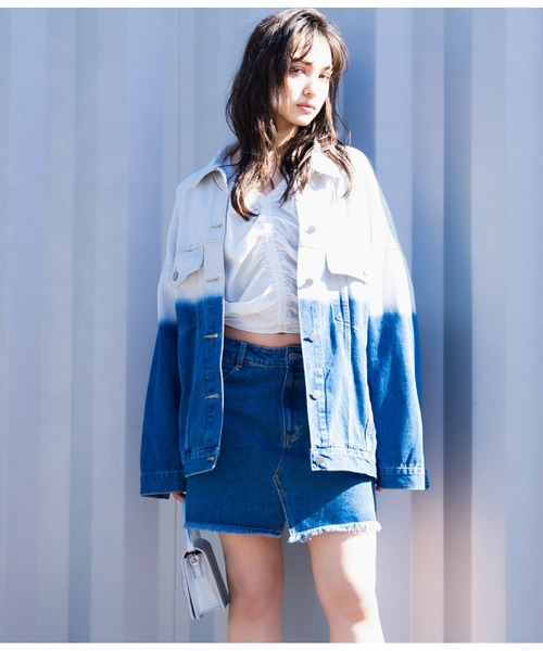 ANAP(アナップ)の「シャーリングブラウス(シャツ/ブラウス・レディース・ホワイト/グレー・FREE)」の7枚目の写真