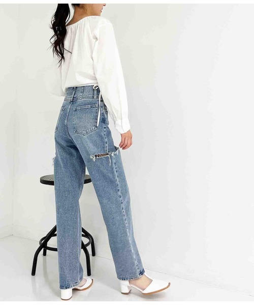 ANAP(アナップ)の「シャーリングブラウス(シャツ/ブラウス・レディース・ホワイト/グレー・FREE)」の18枚目の写真