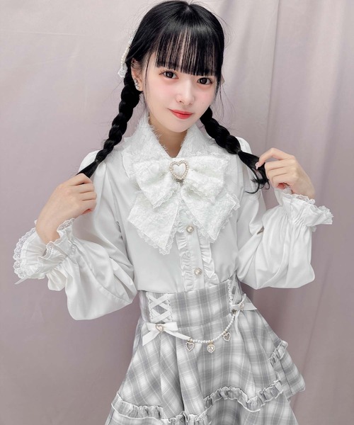 couture by ROJITA フリルリボン付きホワイトブラウス couture by ROJITA フリルリボン付きホワイトブラウス - メルカリ