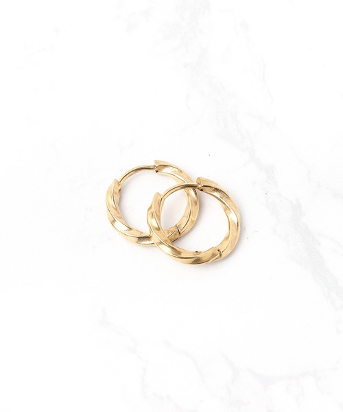 B.I.D.（ビーアイディー）の「《Stainless》 Twist Pierce 12mm（ピアス（両耳用）・レディース・ゴールド/ブラック/シルバー・FREE）」の3枚目の写真