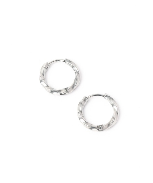 B.I.D.（ビーアイディー）の「《Stainless》 Twist Pierce 12mm（ピアス（両耳用）・レディース・ゴールド/ブラック/シルバー・FREE）」の6枚目の写真