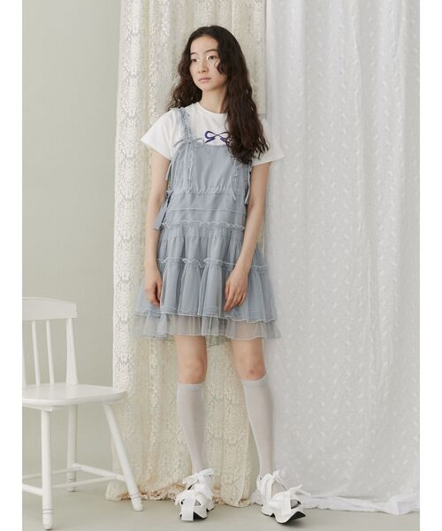 【セール】glitterリボンスニーカーサンダル（サンダル）｜merry jenny（メリージェニー）