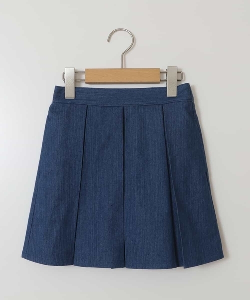 a.v.v（アーヴェヴェ）の「[140-150]インパン付きタックスカート（スカート・キッズ・ブルー/ライラック/ブラック・140/150）」の4枚目の写真