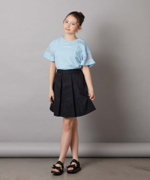 a.v.v（アーヴェヴェ）の「[140-150]インパン付きタックスカート（スカート・キッズ・ブルー/ライラック/ブラック・140/150）」の15枚目の写真