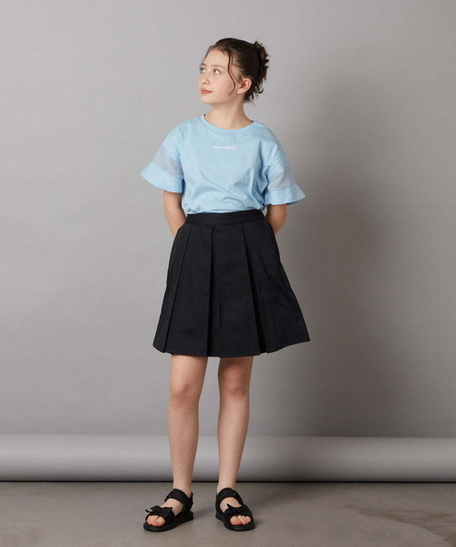 a.v.v（アーヴェヴェ）の「[140-150]インパン付きタックスカート（スカート・キッズ・ブルー/ライラック/ブラック・140/150）」の17枚目の写真