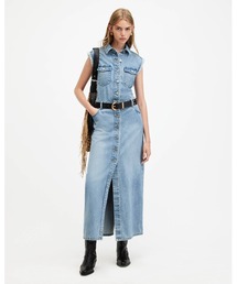 ALLSAINTS | BLAIR SLEEVELESS DENIM MAXI DRESS | BLAIR ノースリーブ デニム マキシ ドレス・ワンピース(ワンピース)