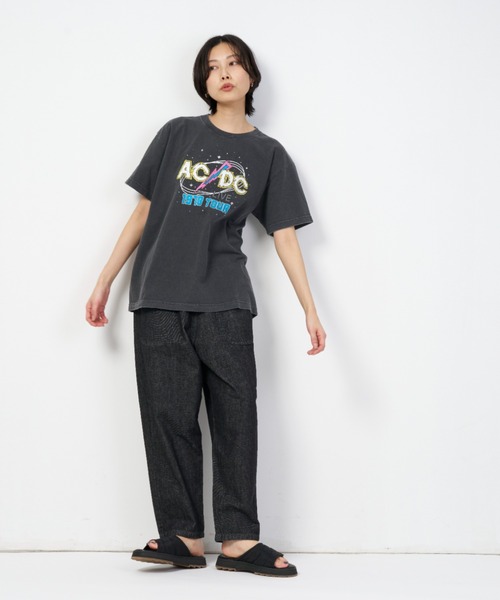 GOOD ROCK SPEED(グッドロックスピード)の「AC/DC エーシー・ディーシー Tシャツ(Tシャツ/カットソー・レディース・チャコールグレー・FREE)」の4枚目の写真
