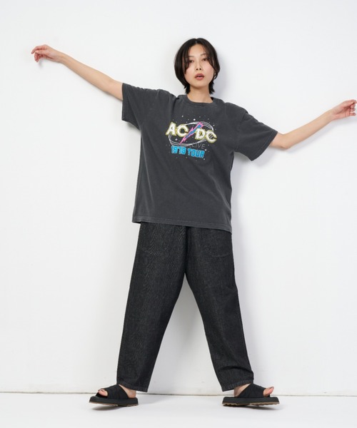 GOOD ROCK SPEED(グッドロックスピード)の「AC/DC エーシー・ディーシー Tシャツ(Tシャツ/カットソー・レディース・チャコールグレー・FREE)」の5枚目の写真