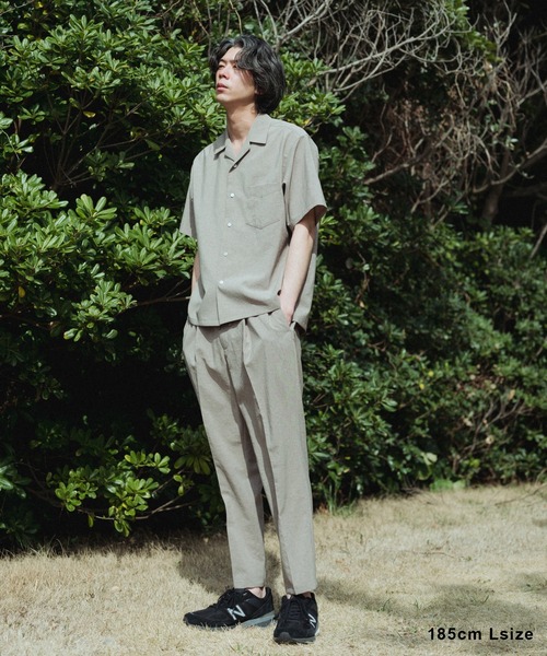 ADAM ET ROPE'（アダムエロペ）の「2点セット【RIRANCHA / リランチェ】セットアップ / オープンカラーシャツ&イージーパンツ / イージーケア / ユニセックス（セットアップ・メンズ・ブルー系その他/ブルー系その他4/ベージュ系その他2/ライトグリーン/ダークブラウン/ブラウン/ブルー系その他3/ダークグリーン/ブルー/オフホワイト/ブラック系その他/グリーン系その他・S/XL/M/L）」の19枚目の写真