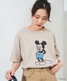 FREAK'S STORE（フリークスストア）の「限定展開　Disney/ディズニー　別注/Mickey Mouse/ミッキーマウス/前後 プリント 半袖 Tシャツ（Tシャツ/カットソー・メンズ）」