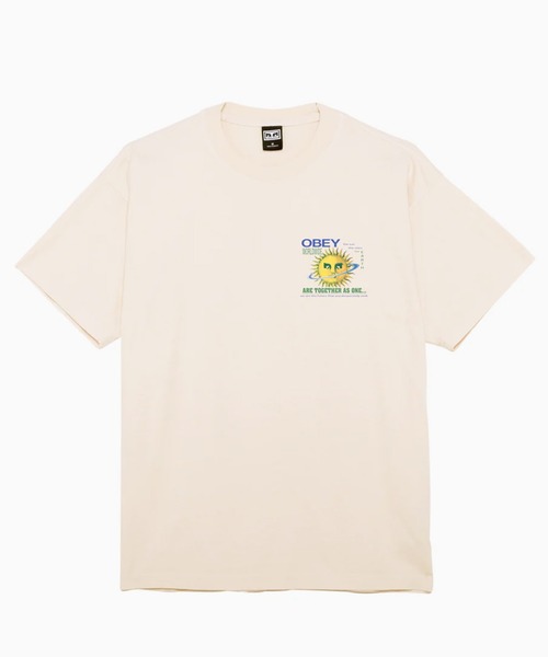 OBEY（オベイ）の「OBEY/オベイ 半袖Tシャツ リラックスシルエット コットン 166913759（Tシャツ/カットソー・メンズ・スミクロ/ホワイト・M/L/XL）」の3枚目の写真