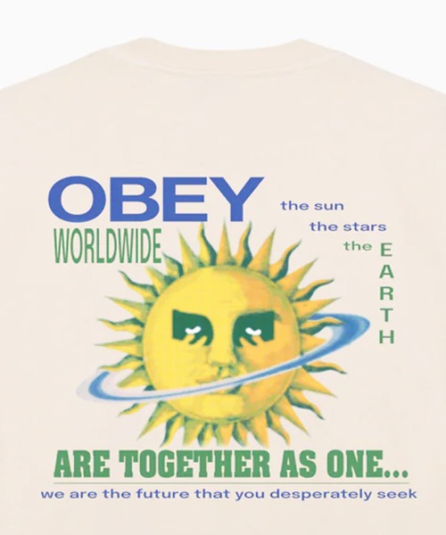 OBEY（オベイ）の「OBEY/オベイ 半袖Tシャツ リラックスシルエット コットン 166913759（Tシャツ/カットソー・メンズ・スミクロ/ホワイト・M/L/XL）」の5枚目の写真