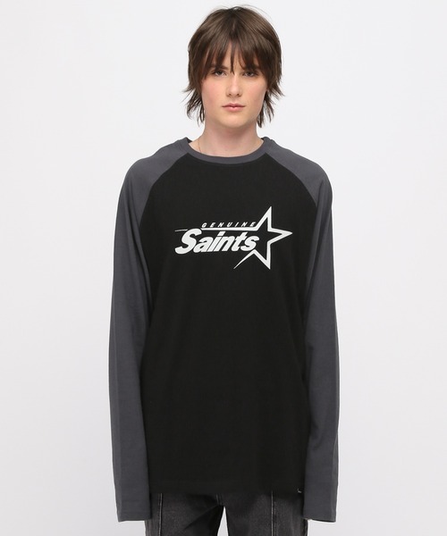 tシャツ 「UNISEX」SAINTPAIN／ビッグスターロゴロングスリーブＴ 2121556 レディース メンズ セール】【UNISEX】SAINTPAIN／ビッグスターロゴロングスリーブ