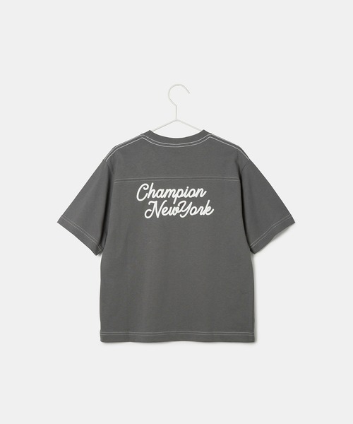 Champion（チャンピオン）の「【KIDS】【Champion/チャンピオン】SHORT SLEEVE BACK LOGO Tシャツ（Tシャツ/カットソー・キッズ・チャコールグレー/キナリ・120/130/140/150）」の9枚目の写真