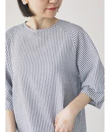 Lugnoncure | バックファスナーサッカーブラウス(シャツ/ブラウス)