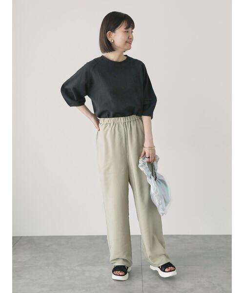 Lugnoncure（ルノンキュール）の「バックファスナーサッカーブラウス（シャツ/ブラウス・レディース・オフホワイト/ブラック/ネイビー・F）」の4枚目の写真