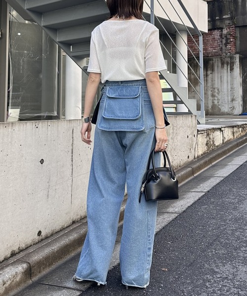 COLLAGE GALLARDAGALANTE（コラージュガリャルダガランテ）の「ドライシアー半袖Tシャツ（Tシャツ/カットソー・レディース・ホワイト/ブラック・FREE）」の13枚目の写真