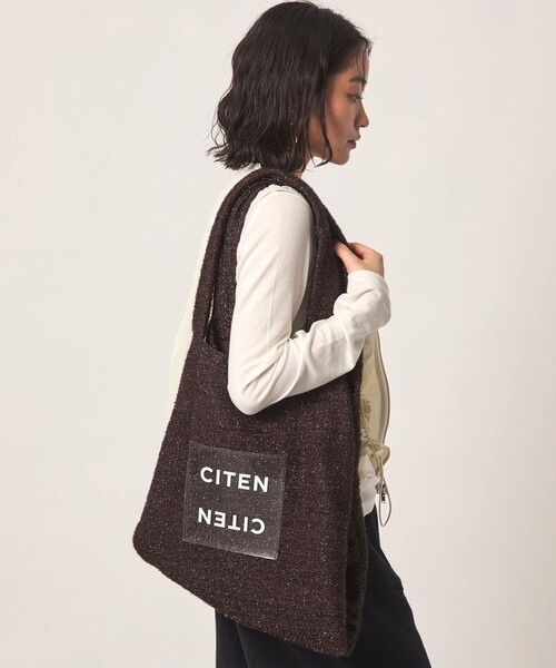 CITEN(シテン)の「<CITEN>キラキラクリアロゴトートバッグ(トートバッグ・レディース・ブラック/ロイヤルブルー/シルバー/ベージュ/オリーブ/ダークグリーン/ライトピンク/ダークブラウン・FREE)」の3枚目の写真