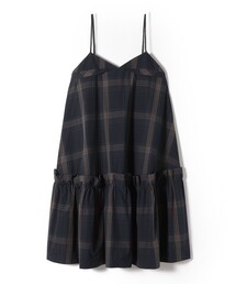 SHIPS | 【SHIPS別注】Nell:〈手洗い可能〉コットン ビッグ チェック キャミ ワンピース(ワンピース)