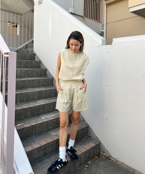ROXY(ロキシー)の「【ZOZO限定アイテム】EVERYDAY SET UP/ロキシー水陸両用タンクトップラッシュガード&ボトムス2点セットアップ(水着)(ラッシュガード・レディース・ベージュ/グレー/ブラック・FREE)」の9枚目の写真