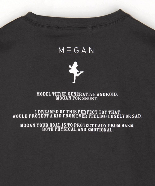 NICOLE CLUB(ニコル クラブ)の「M3GAN(ミーガン) フォトプリントTシャツ / オリジナル / 前後プリント(Tシャツ/カットソー・レディース・チャコールグレー/オフホワイト・FREE)」の10枚目の写真