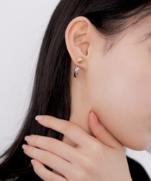 バイカラーフープピアス