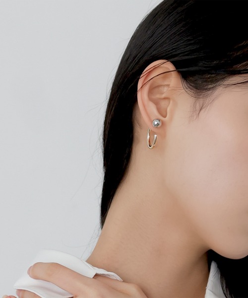 omi 着用 ピアス T  フープピアス omi 着用 ピアス T フープピアス ØMI 着用 ピアス T フープピアス