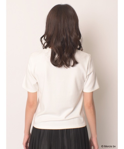MIIA(ミーア)の「miffy パールリボンTシャツ(Tシャツ/カットソー・レディース・オフホワイト/ブラック・FREE)」の5枚目の写真