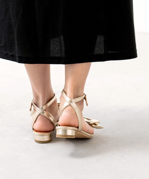 Call It Spring ラインストーン・リボン☆メタリック〇サンダル ランバン コレクション LANVIN COLLECTION フットベッドライン